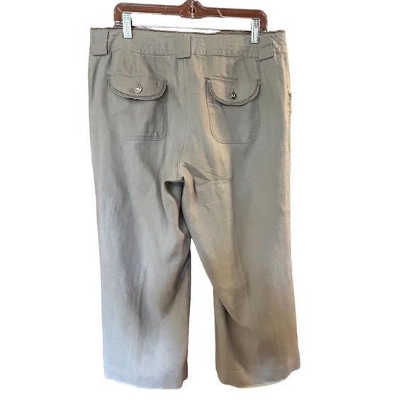 INC International Concepts Women's Beige 100% Linen Wide Leg Pants Size 12 - Picture 10 of 14